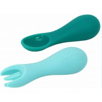 Marcus & Marcus Silicone Palm Grasp Spoon & Fork Set – Ollie