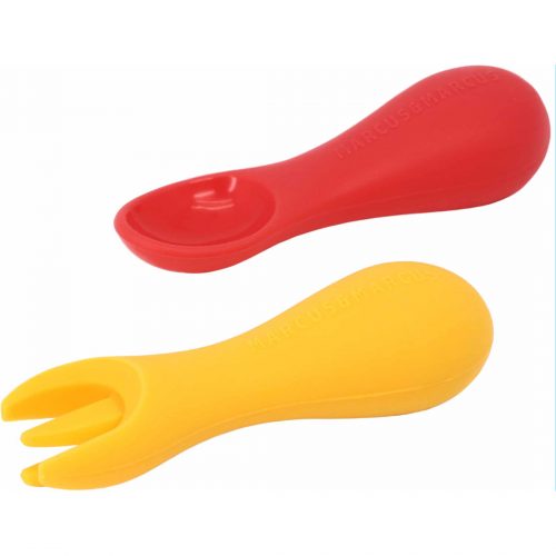 Marcus & Marcus Silicone Palm Grasp Spoon & Fork Set – Marcus