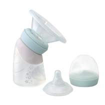 Marcus & Marcus Silicone angled feeding bottle & breast pump – Green